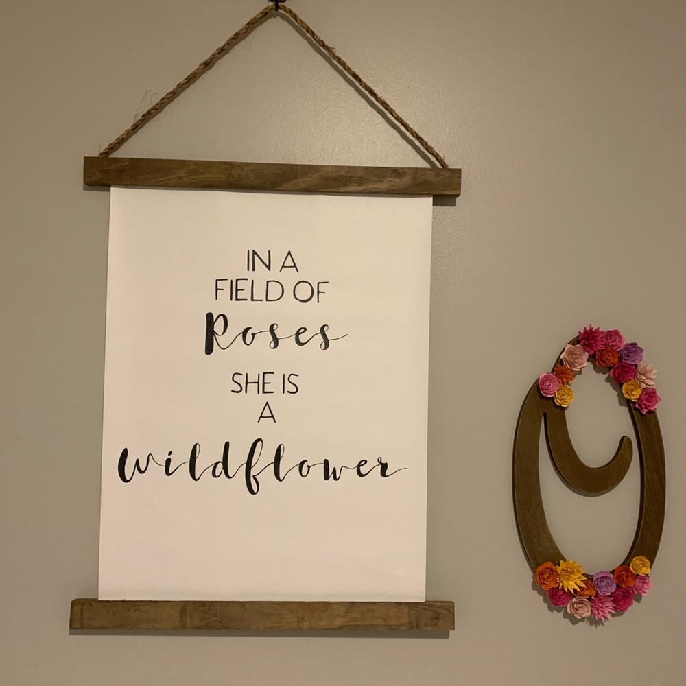 Custom Hanging Canvas Sign for Nursery